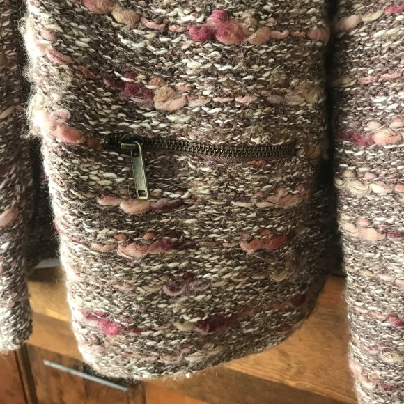 eureka by Chritos Garkinos Mauve, White & Plum Zip-Up Jacket Size 2X - Picture 5 of 12